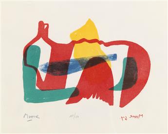 HENRY MOORE Two color lithographs.